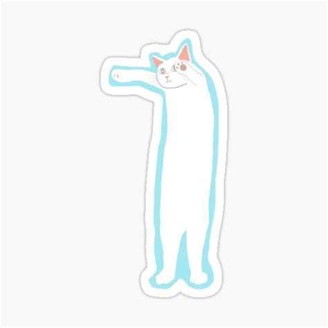 "Funny long cat meme" Sticker for Sale by mangra | Redbubble