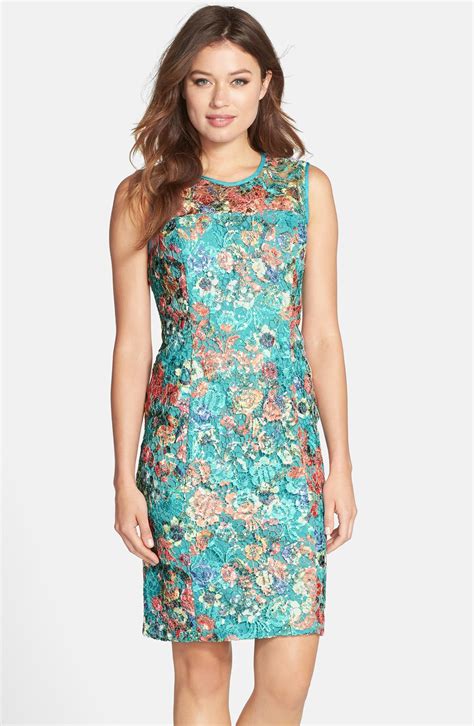 Alex Evenings Floral Lace Sheath Dress (Regular & Petite) | Nordstrom