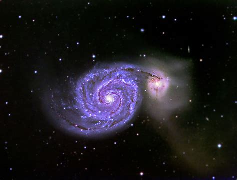 Messier 51 Whirlpool Galaxy ( M 51 ) - 37 Million Light Years