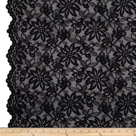 Telio Izabel Lace Black - Discount Designer Fabric - Fabric.com