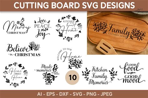 Cutting Board SVG Bundle Graphic by Paperjamlab · Creative Fabrica