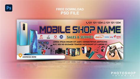 Mobile Shop Banner Design | Adobe Photoshop Tutorial | BlackPIXEL - YouTube