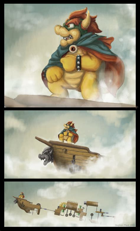 Bowser might want to rethink the way he designs his air ships... | Super mario art, Super smash ...