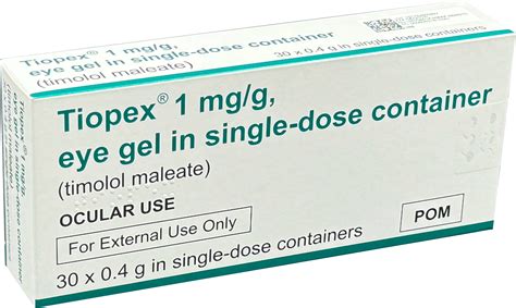 TIOPEX 1MG/G EYE GEL 30S (TIMOFLUID GENERIC) (ULM) (V) - McDowell Pharmaceuticals