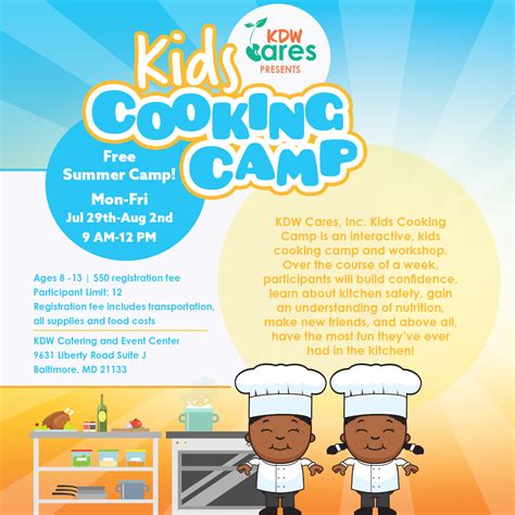 Kids Cooking Camp – KDW Cares – Outreach Programs | Baltimore