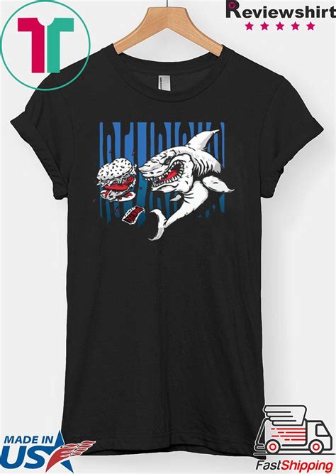 H20 delirious merch Burger Shark Tee Shirt