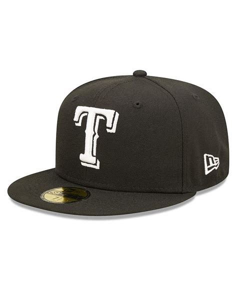 New Era Men's Black Texas Rangers Team Logo 59FIFTY Fitted Hat - Macy's