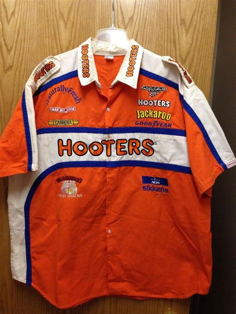 Nascar vintage pit crew uniform shirt Hooters | #1870385748