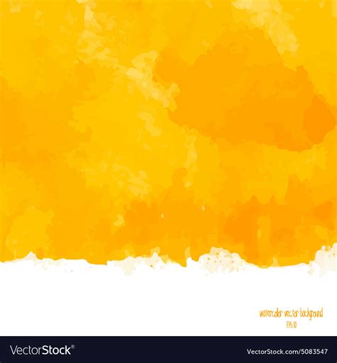 Yellow watercolor background Royalty Free Vector Image