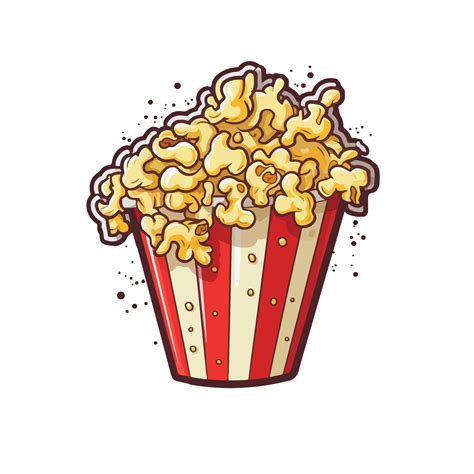 Popcorn animazione cibo 23370243 PNG