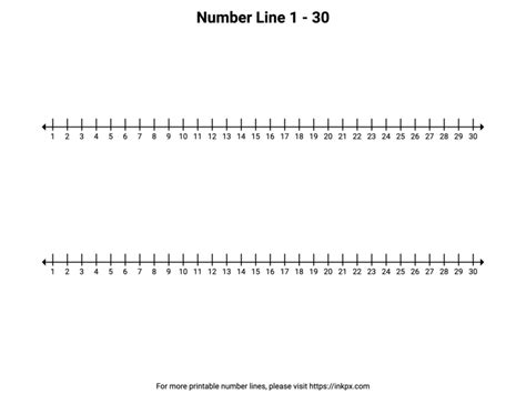 Free Printable Number Line 1 to 30 · InkPx