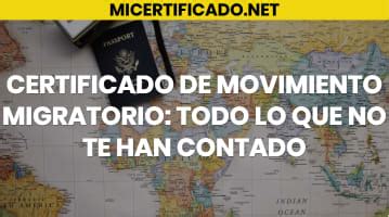 ⊛ Certificado de movimiento migratorio en Perú【2024