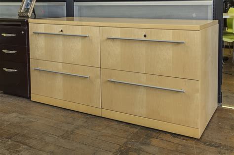 Maple 4 Drawer Lateral File Credenzas • Peartree Office Furniture