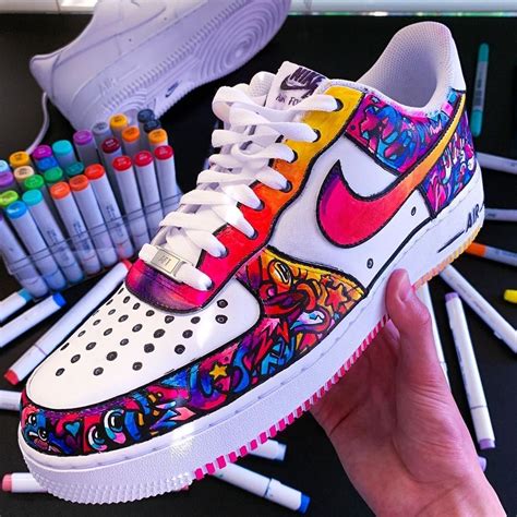 This limited / hype custom Nike Air Force One shoe is handmade and hand ...