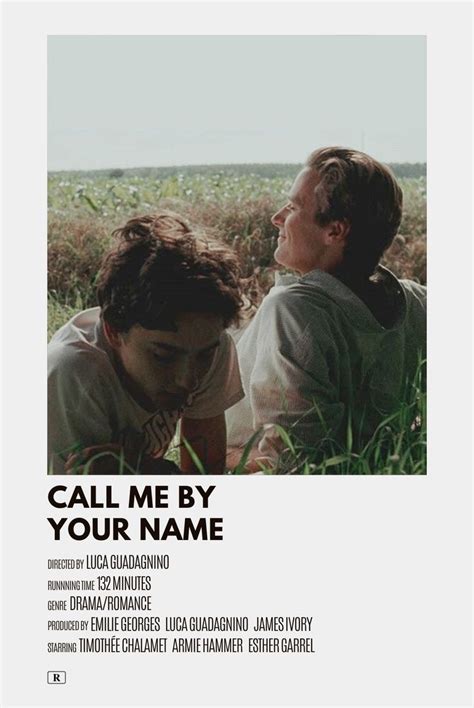 call me by your name poster | Alternative movie posters, Movie card ...