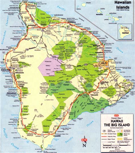 Map Of The Big Island Hawaii Printable Pdf