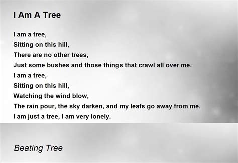 I Am A Tree Poem For Kindergarten