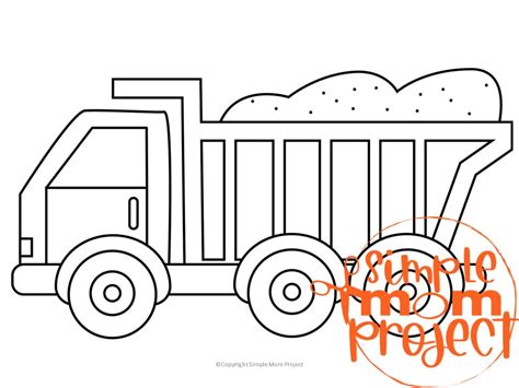 Free Printable Dump Truck Template – Simple Mom Project