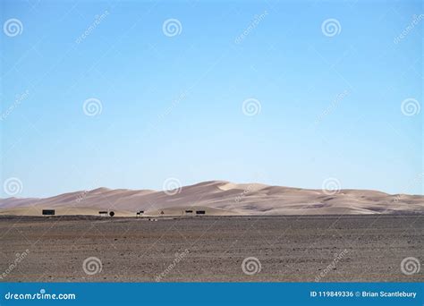 Namibia Flat Desert Landscape Stock Photo - Image of wide, arid: 119849336