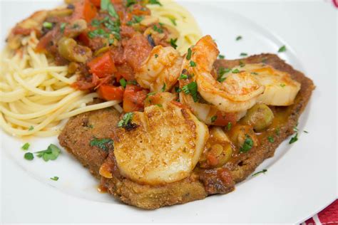 Sicilian Style Seafood Recipe with Eggplant and Pasta