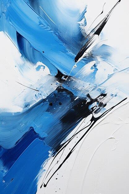 Premium AI Image | a painting of a blue and black abstract painting