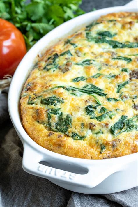 Sausage and Spinach Crustless Quiche {Low Carb & Keto} - Home. Made. Interest.