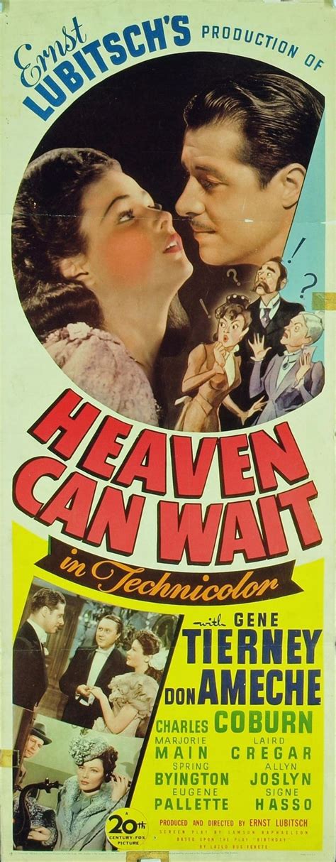 Heaven Can Wait | Heaven can wait, Gene tierney, Don ameche