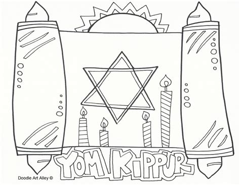 Yom Kippur Coloring Pages - Religious Doodles