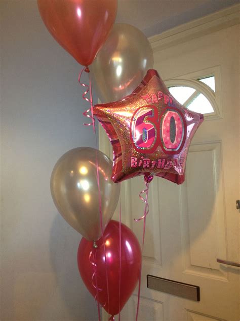 60th birthday balloon bouquet Facebook.com/loveblossomsuk | 60th birthday balloons, Balloon ...