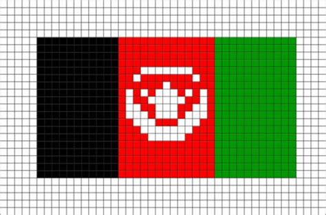 Flag of Afghanistan Pixel Art | Pixel art, Afghanistan flag, Lego art