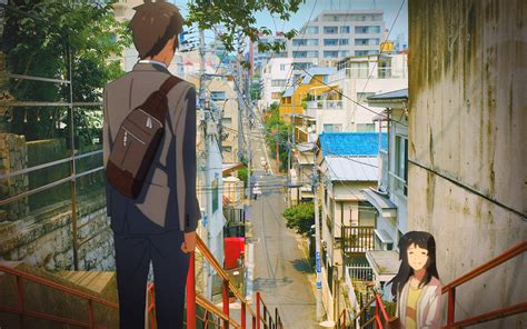 Download Japanese Anime City Movie Scene Wallpaper | Wallpapers.com