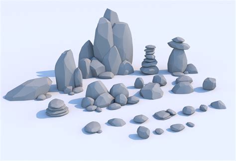 ArtStation - rocks-low poly | Game Assets