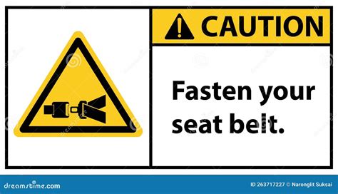 Please Fasten Your Seat Belt.sign Caution Stock Vector - Illustration of risk, plane: 263717227