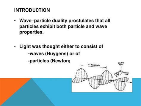 Wave particle duality