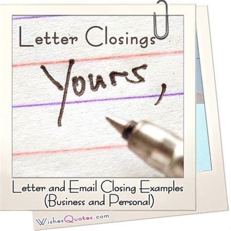 100+ Formal And Personal Closings For Letters And Emails