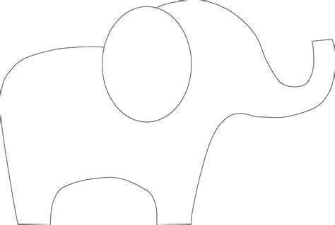 Printable Elephant Outline