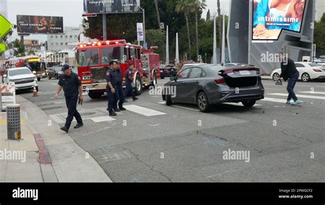 Los Angeles, California, USA 29th April 2023 Car Crash Accident and ...