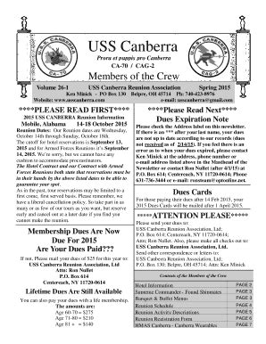 Uss Canberra Crew List - Fill Online, Printable, Fillable, Blank | pdfFiller