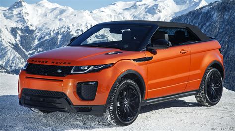 Range Rover Evoque Convertible | 2017MY HSE (Color: Phoenix Orange) in Snow | Front Bumper