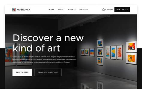 Museum & Gallery Art Webflow Template - Museum X | BRIX Templates