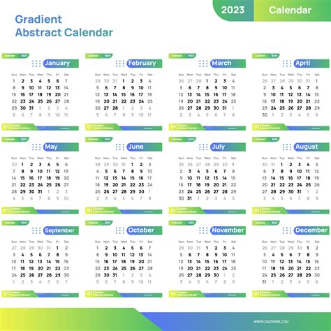 2023 Year Calendar Simple Blue Gradient 2023 Years Calendar Png And | Porn Sex Picture
