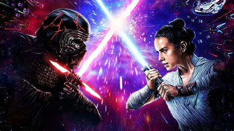 star wars the rise of skywalker kylo ren lightsaber rey hd movies ...