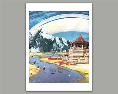 Shangri-la Surreal Collage Art Print Wall Art Retro Sci - Etsy