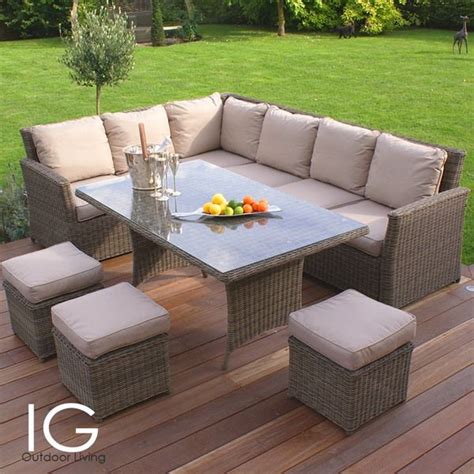 Maze Rattan Winchester Corner Dining Set brings casual dining garden ...