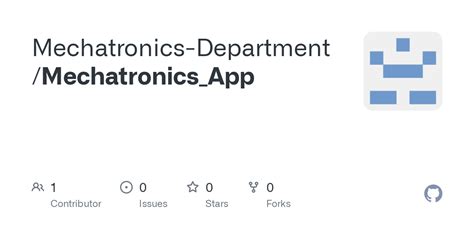 GitHub - Mechatronics-Department/Mechatronics_App