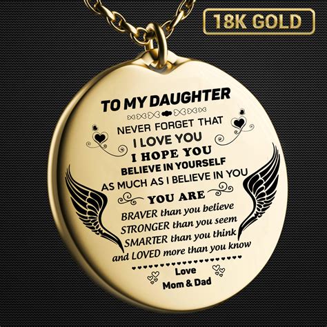 Handmade 18K Gold Necklace for Daughter