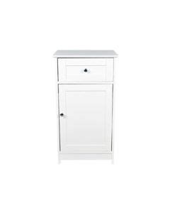 Portern Wooden Bathroom Storage Cabinet With 1 Door And 4 Drawers In White | Elegant Furniture UK