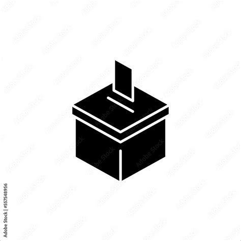 Hand voting ballot box icon, Election Vote concept, Simple line design for web site, logo, app ...