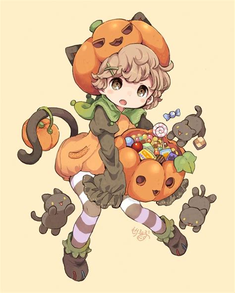 13+ Anime Cute Halloween Drawings