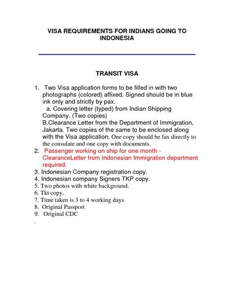 Malaysia Visa Cover Letter